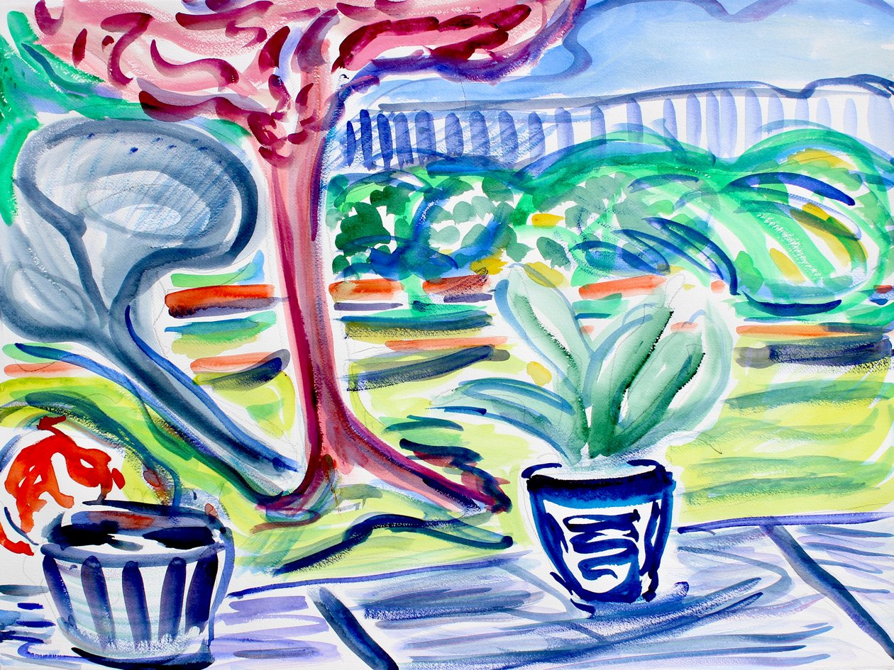 Backyard with Plum Tree, 2020 作者 理查德·福克斯
