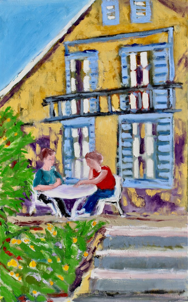 Chat, 2020 (oil on canvas) 作者 理查德·福克斯