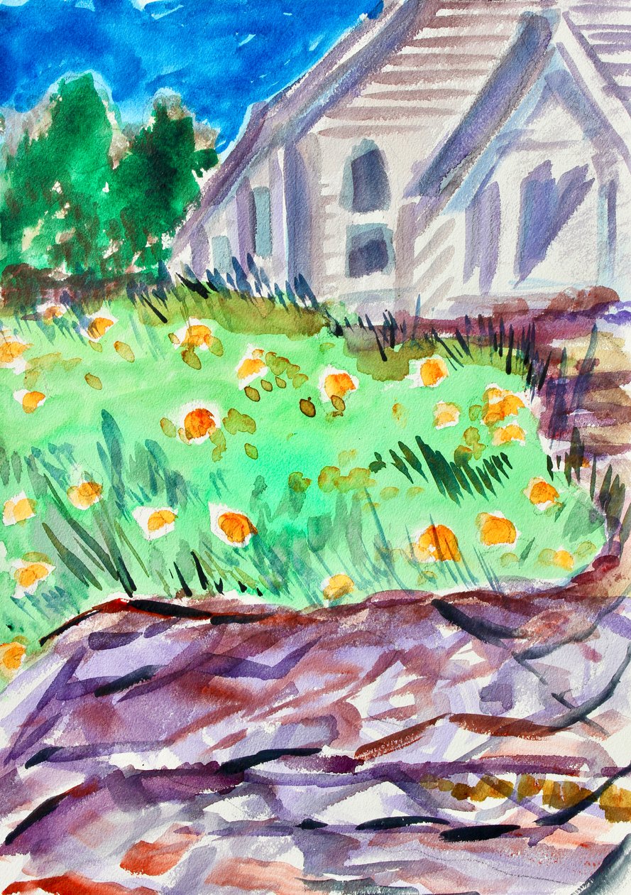 Church on a Hill, Tiburon, 2017 作者 理查德·福克斯