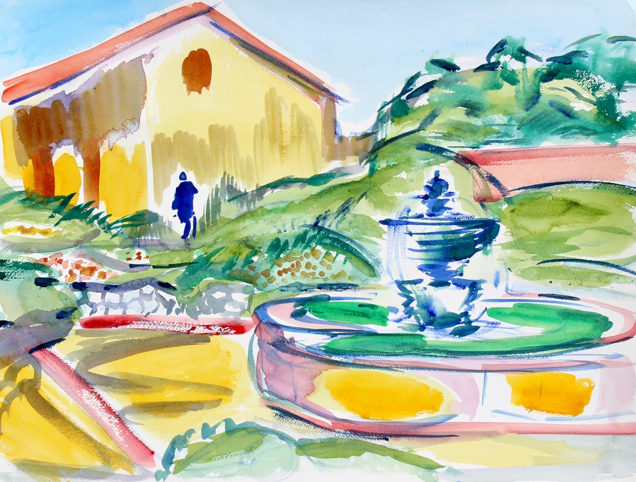Father Serra Statue and Fountain, Carmel Mission, 2019 作者 理查德·福克斯