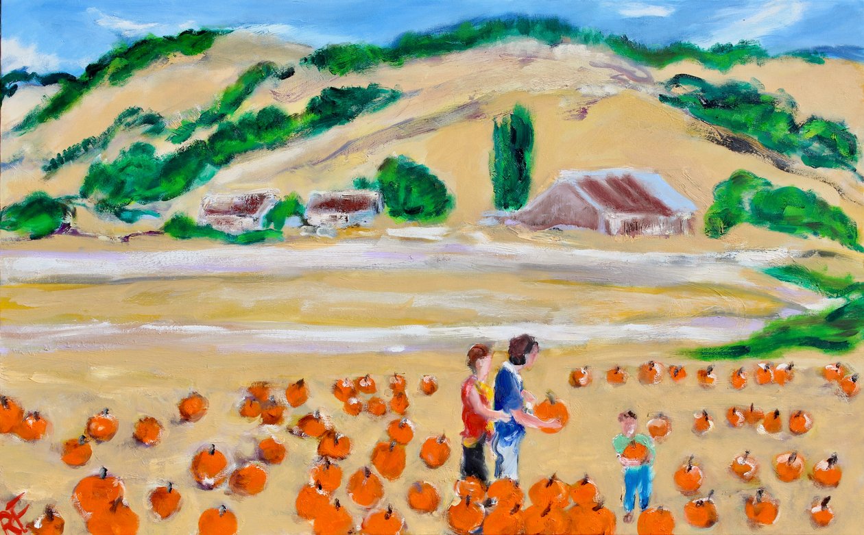 Picking a Pumpkin, Nicasio, 2018 作者 理查德·福克斯