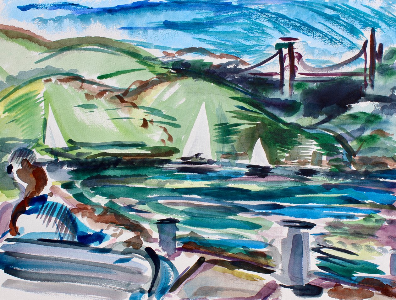 Sailboats, Tiburon, 2017 作者 理查德·福克斯