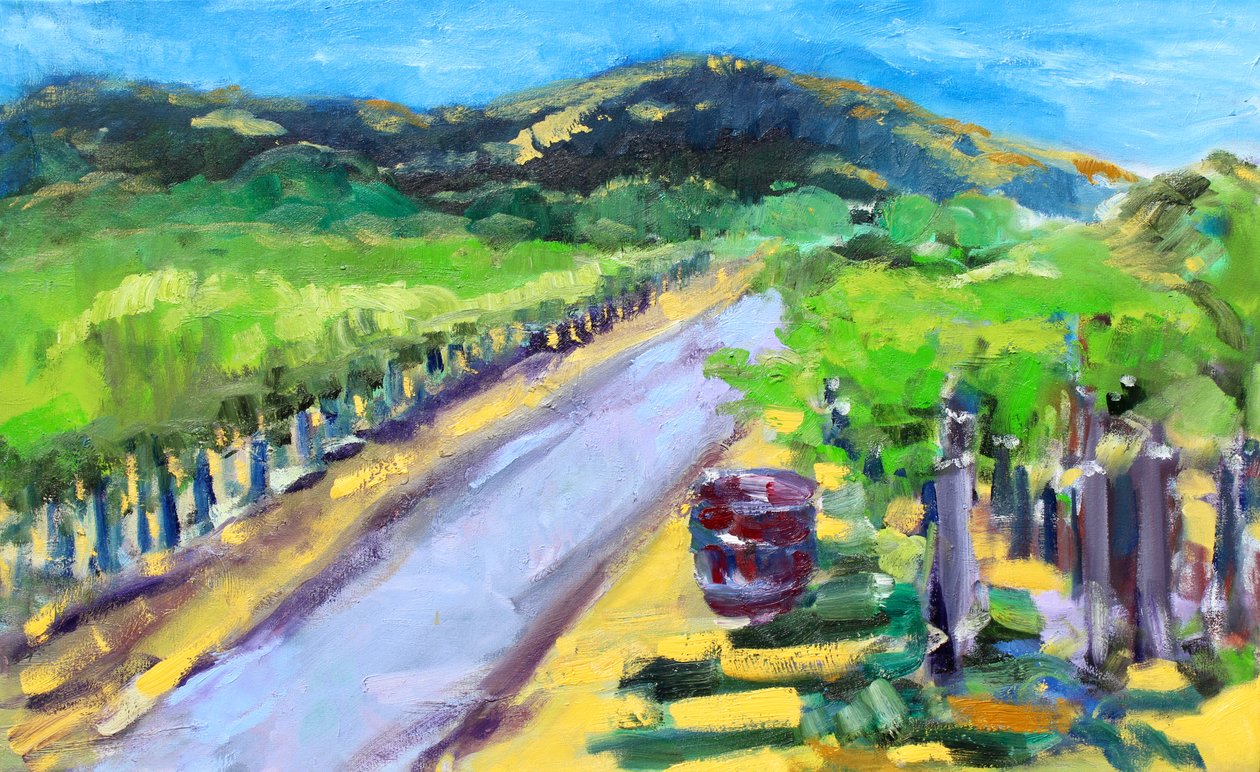 Vineyard with Barrel, Napa, 2019 作者 理查德·福克斯