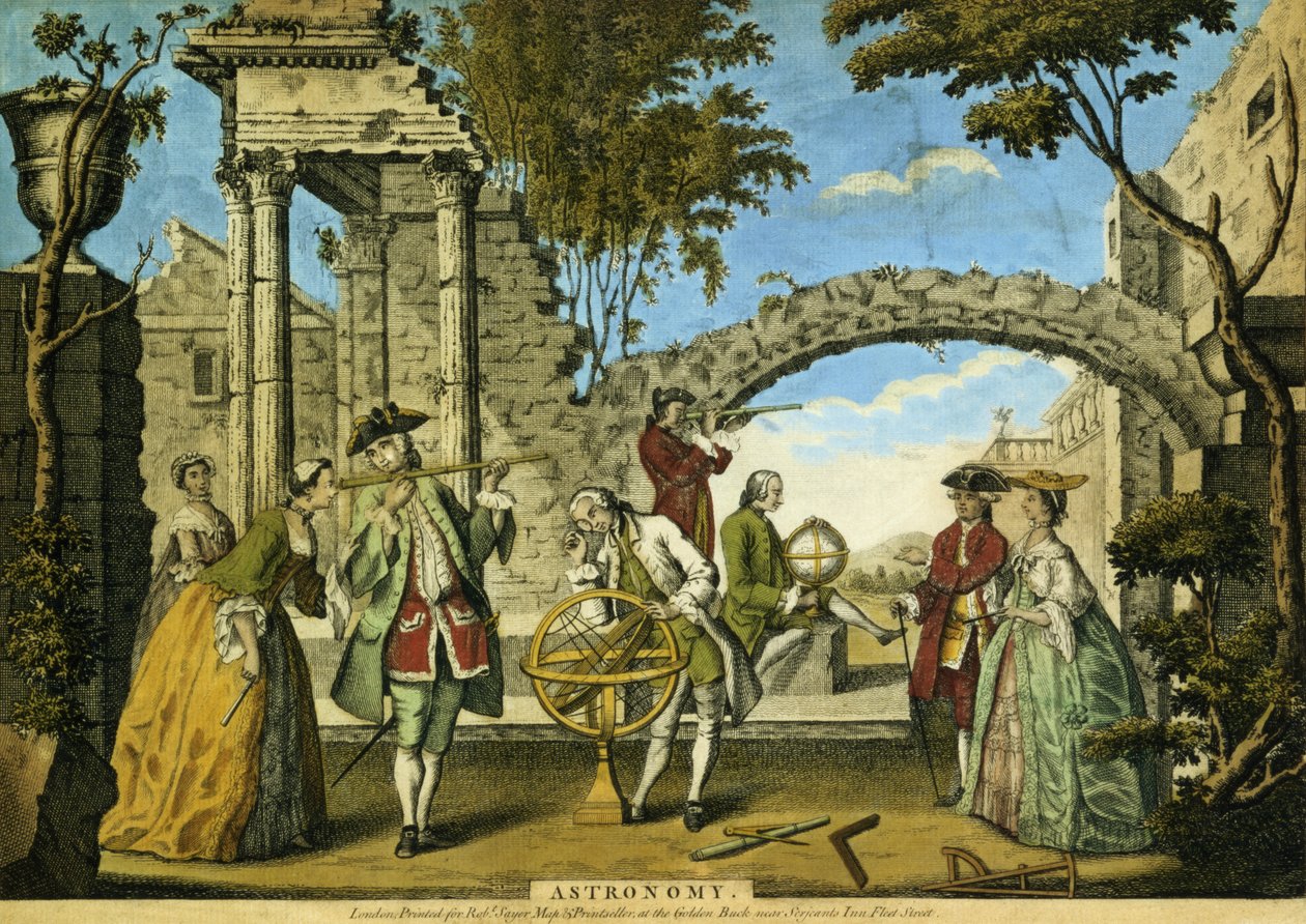 天文学，酒吧。作者：Robert Sayer（fl.1750-80）c.1750（aquatint） 作者 理查德·休斯顿