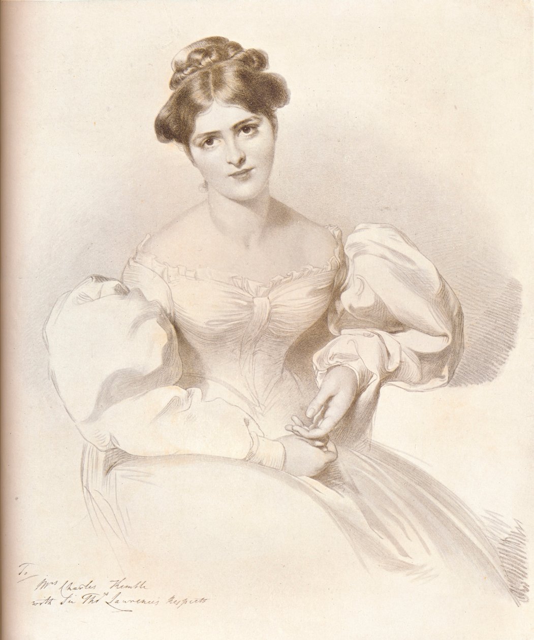 Frances Anne Fanny Kemble，1809-1893年，英国女演员，c1829年，1909年 作者 理查德·詹姆斯·莱恩