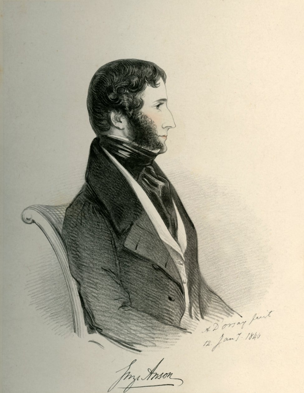 乔治·安森（George Anson），1840年。 作者 理查德·詹姆斯·莱恩
