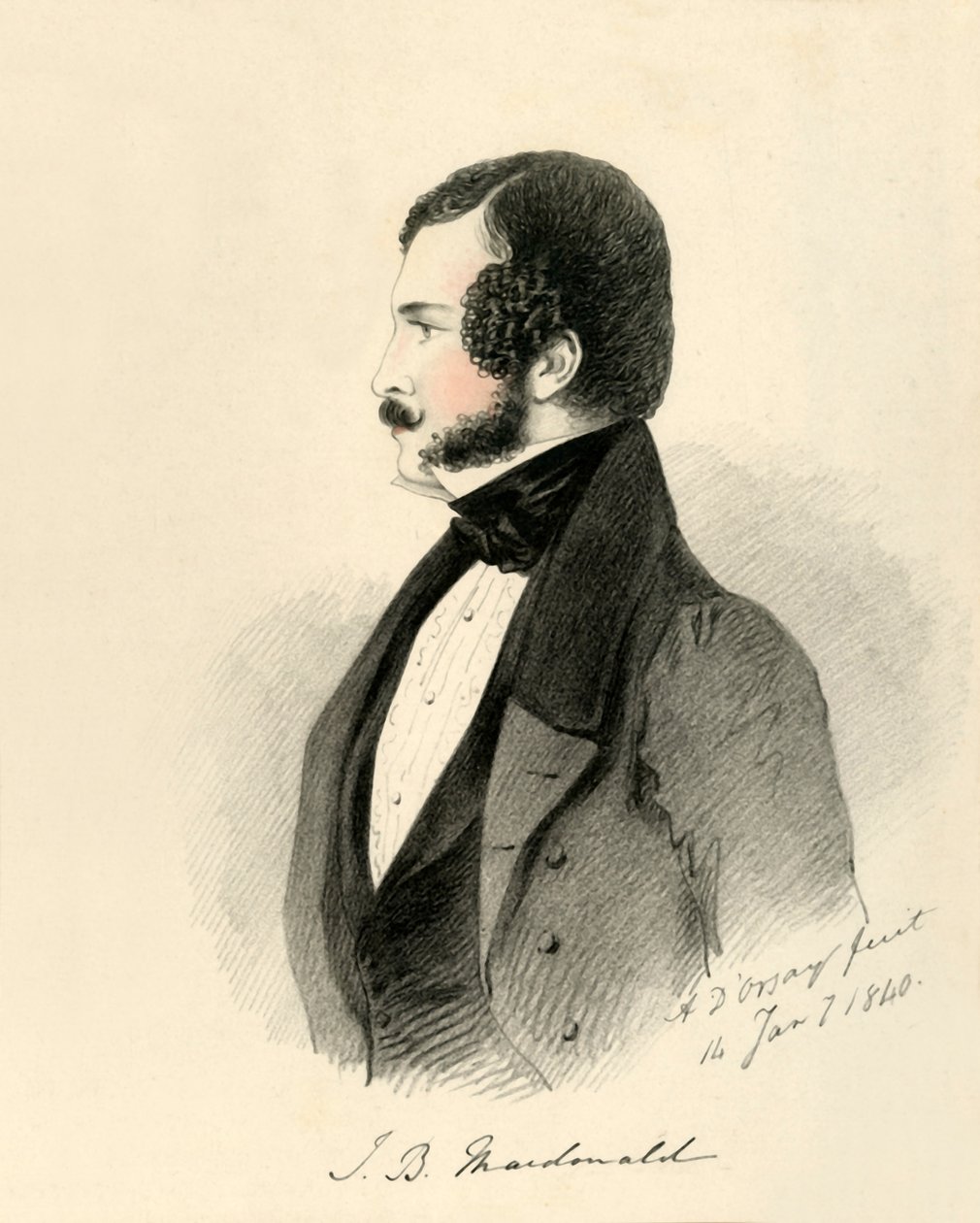 麦克唐纳（JB Macdonald），1840年。 作者 理查德·詹姆斯·莱恩