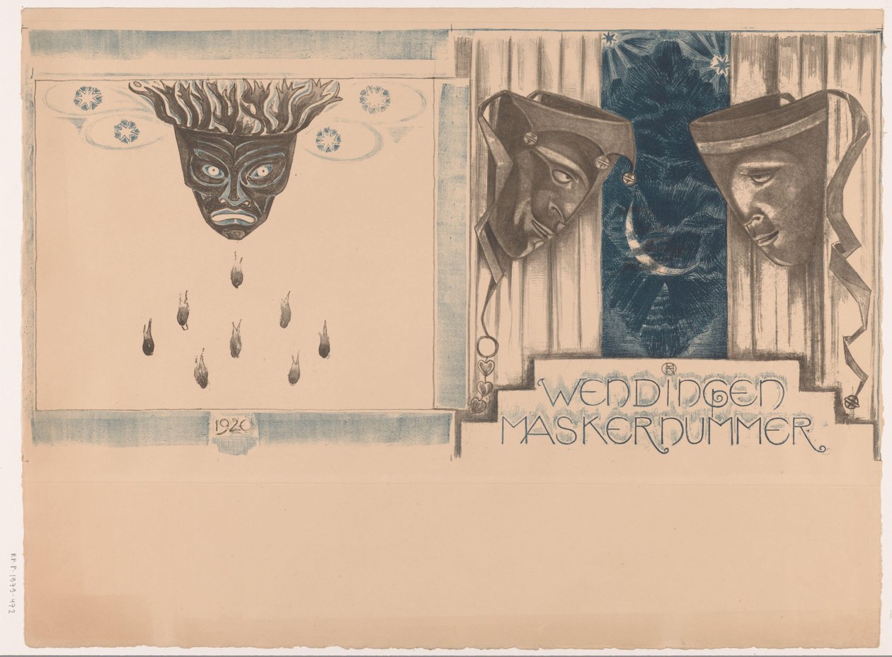 封面设计：Wendingen，Maskernummer，1920 作者 理查德·尼古拉斯·罗兰·霍尔斯特