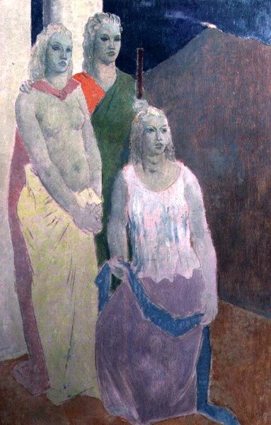 三姐妹（油画） 作者 理查德·诺曼·肖
