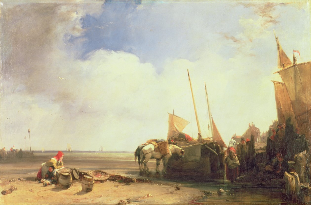 皮卡第海岸风光，约 1826 年（布面油画） 作者 理查德·帕克斯·博宁顿