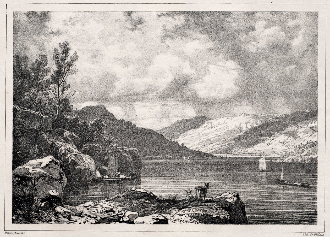 洛蒙德湖（Loch Lomond），1826年。 作者 理查德·帕克斯·博宁顿