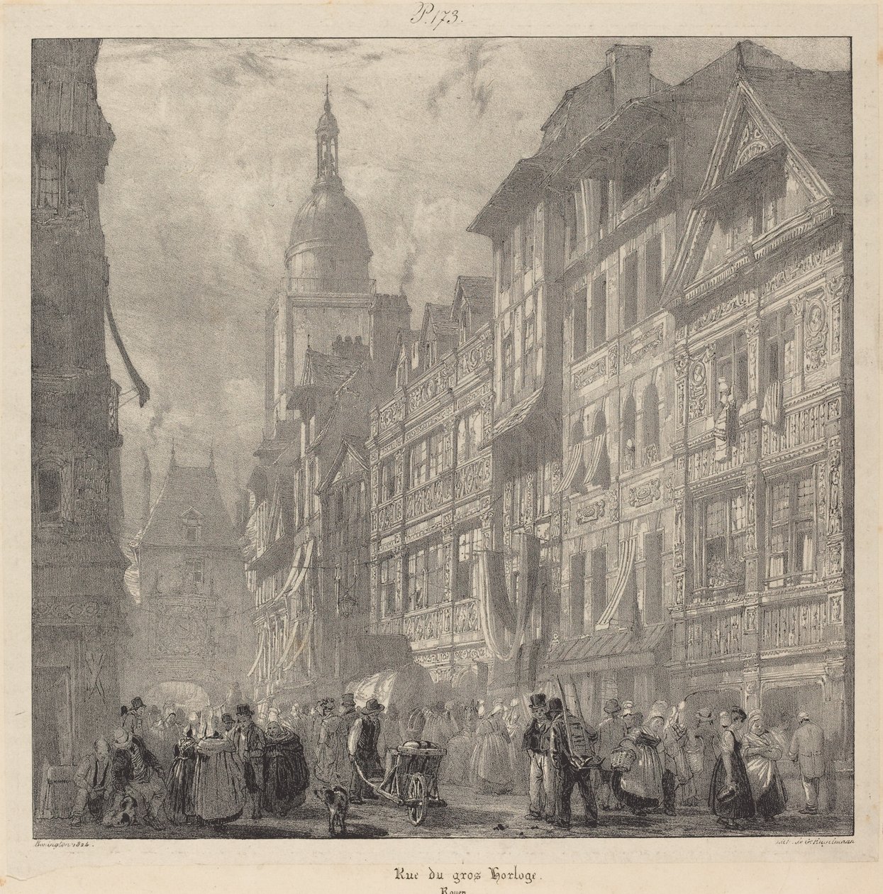 RUE DU GRO-HORLOGE, Rouen 作者 理查德·帕克斯·博宁顿