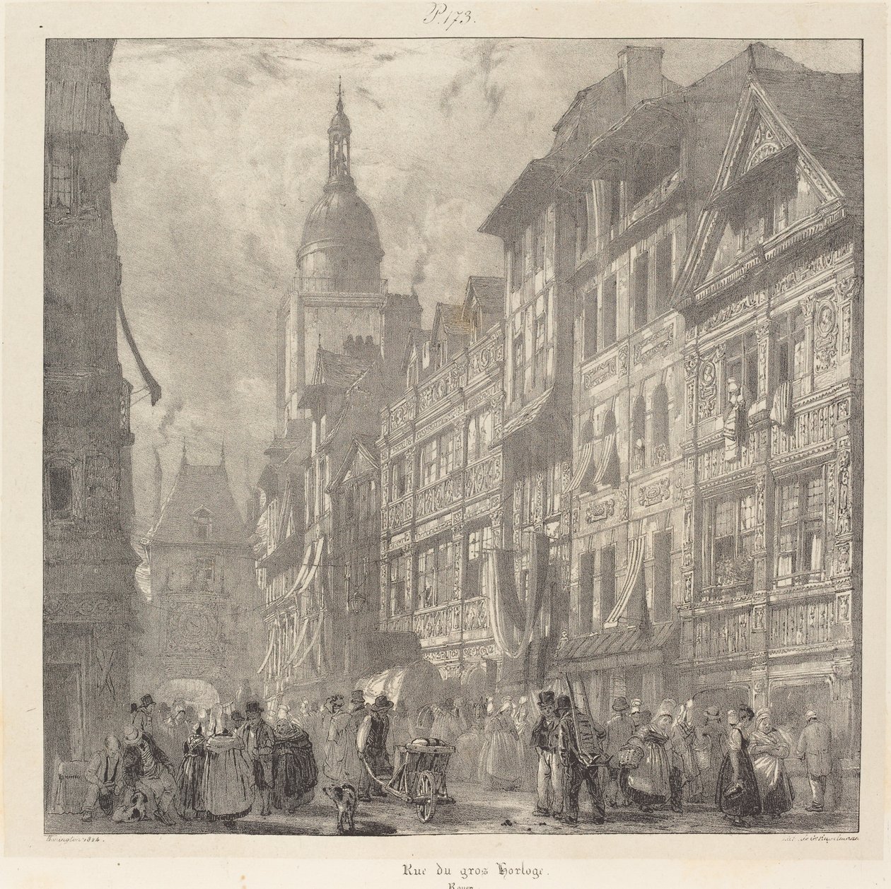 RUE DU GRO-HORLOGE, Rouen 作者 理查德·帕克斯·博宁顿