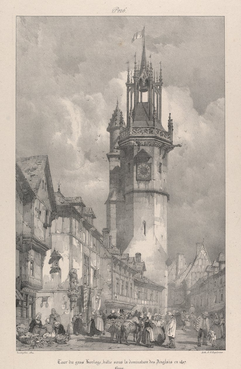 Tour du Gros Horloge，建于 1417 年英国统治时期 作者 理查德·帕克斯·博宁顿