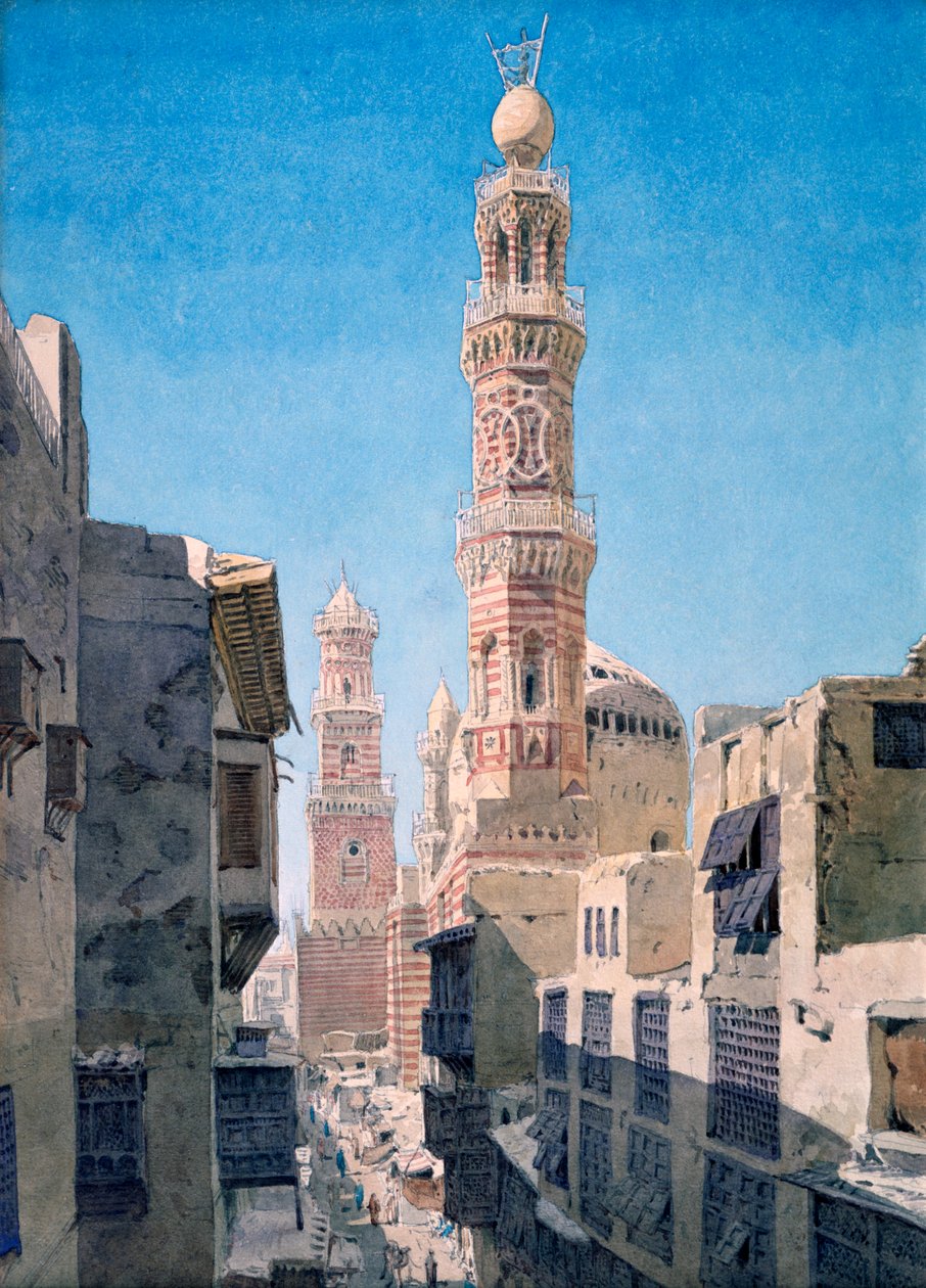 纳里哈索恩露天市场（Souk al Nahhassin），卡里奥（Cario），1866年 作者 理查德·菲恩·斯皮尔斯
