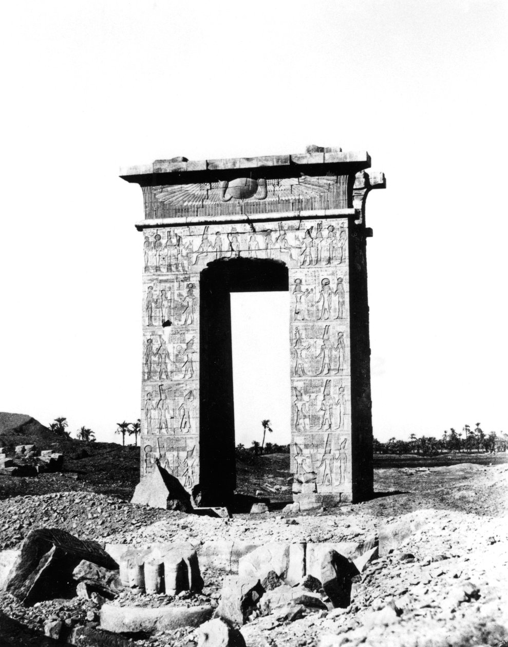 1863-1864年，埃及卡纳克神庙拱门 作者 理查德·菲恩·斯皮尔斯