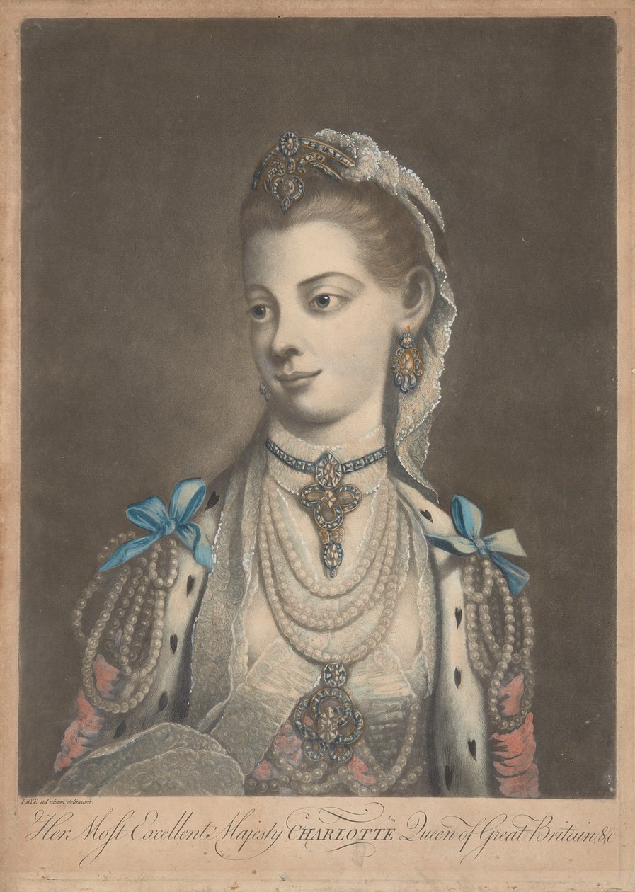 夏洛特女王，c.1762（印刷版） 作者 理查德·珀塞尔（Richard Purcell）