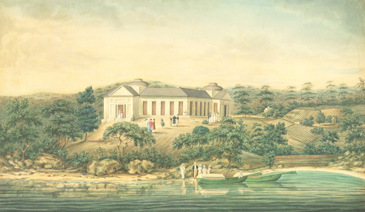 亨利埃塔别墅，Point Piper，John Piper上尉的家，1820（wc） 作者 理查德·雷德