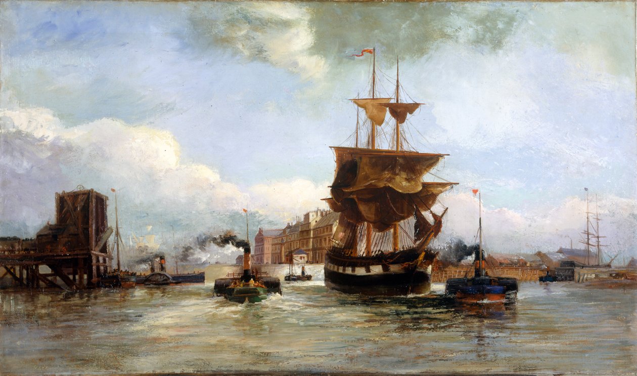 离开西布特码头，卡迪夫》，1861-1916年 作者 理查德·肖特