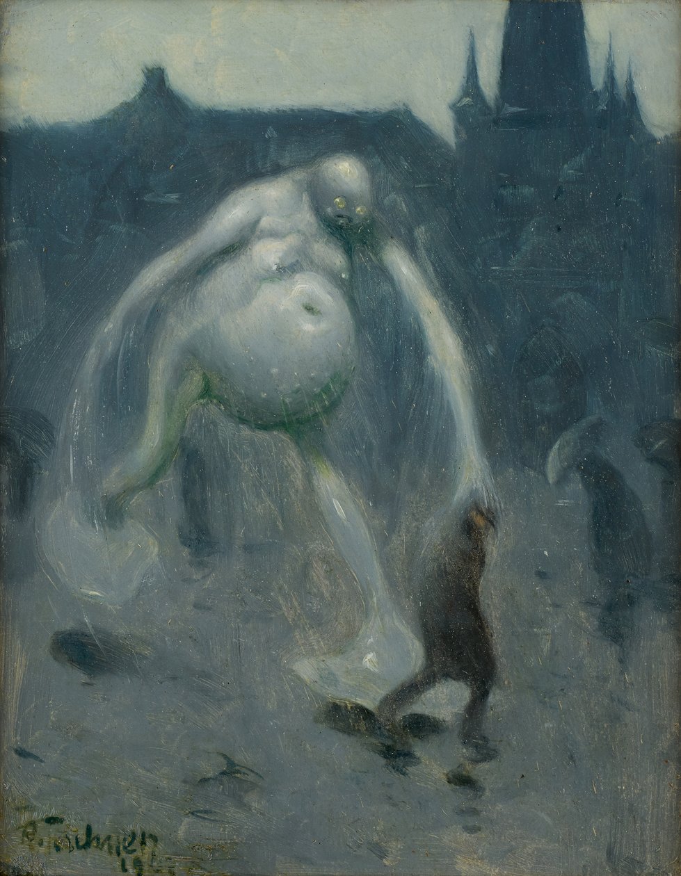 倾盆大雨，1907年。 作者 理查德·特施纳