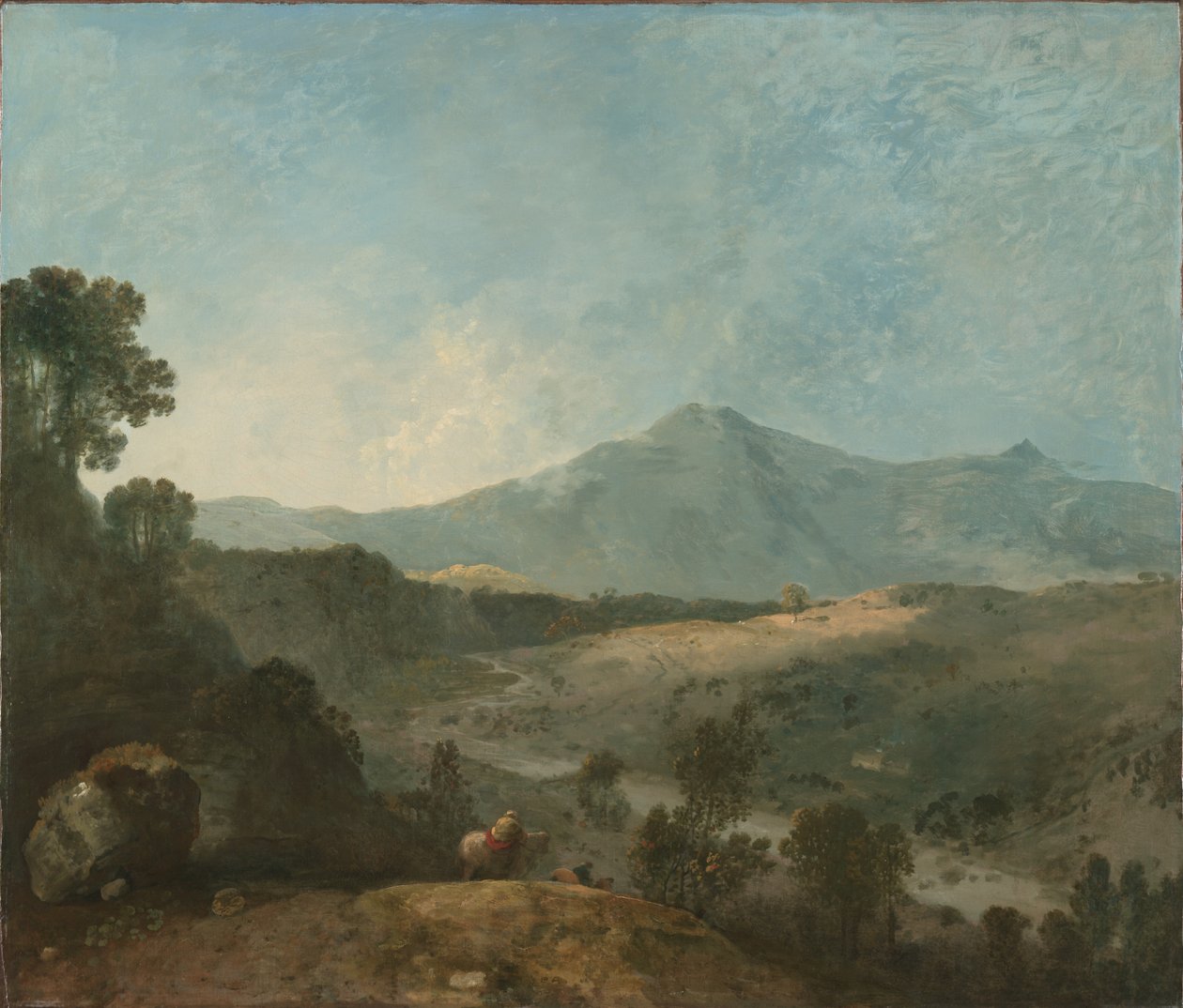 卡德·伊德里斯（Cader Idris）和毛达奇河（Mawddach River），c。 1774年。 作者 理查德·威尔逊