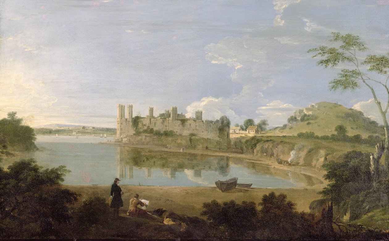 Caernarvon Castle, c.1745-50 (oil on canvas) 作者 理查德·威尔逊