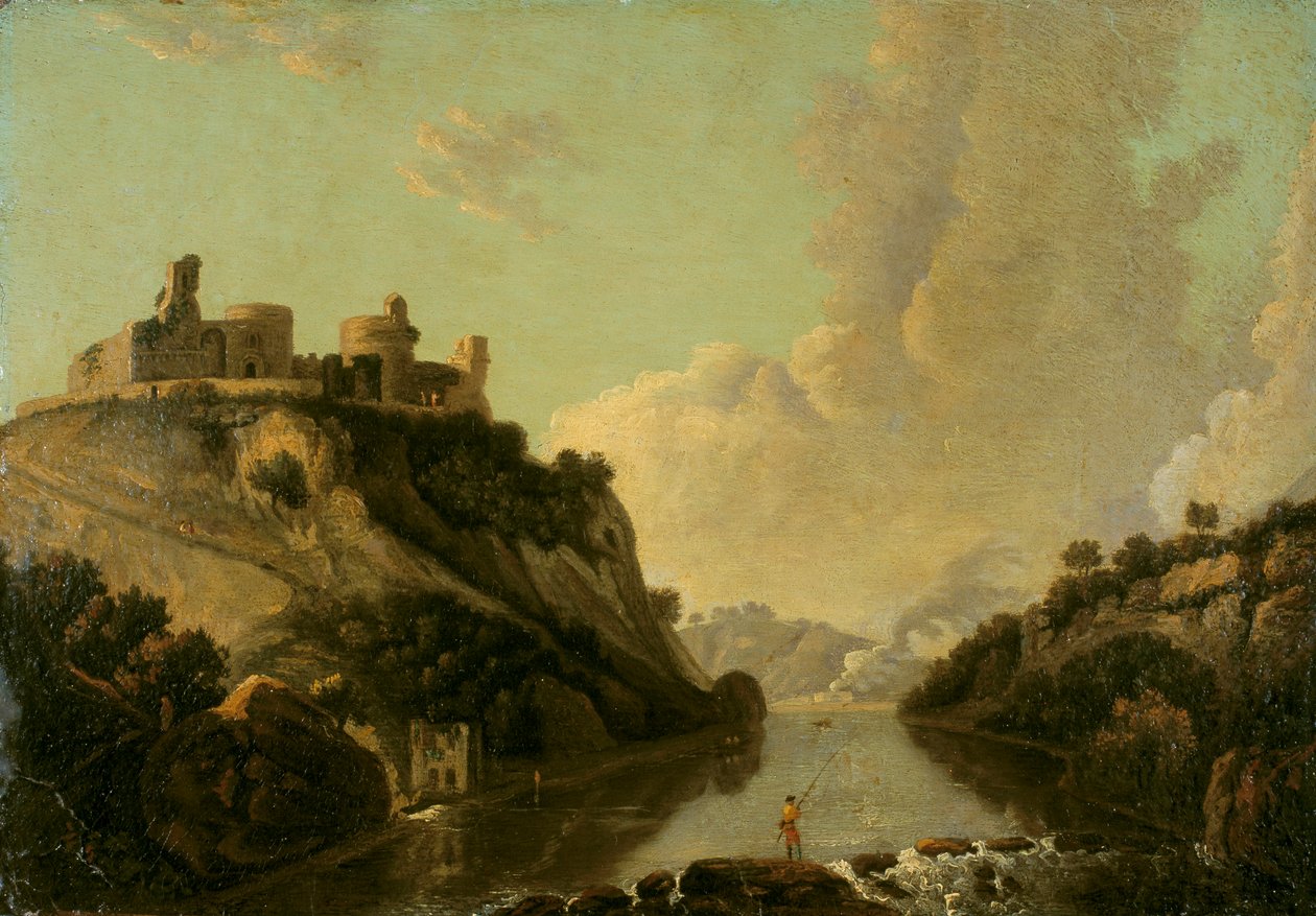 Cilgerran城堡，约1730-1780。 作者 理查德·威尔逊