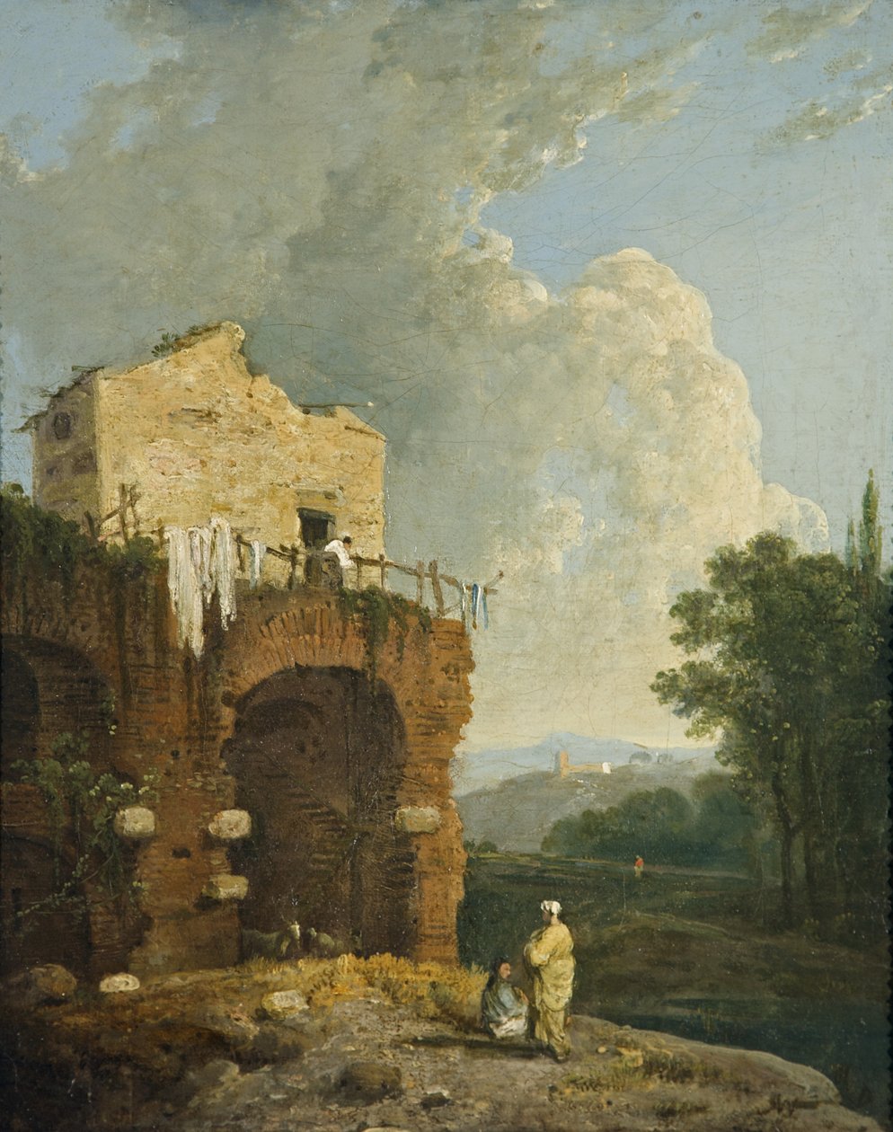 哈德良的蒂沃利别墅，c.1765（布面油画） 作者 理查德·威尔逊