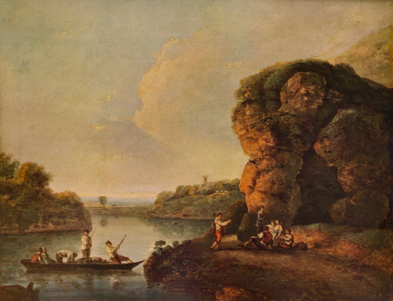 景观，河与船，c1758，1938年 作者 理查德·威尔逊