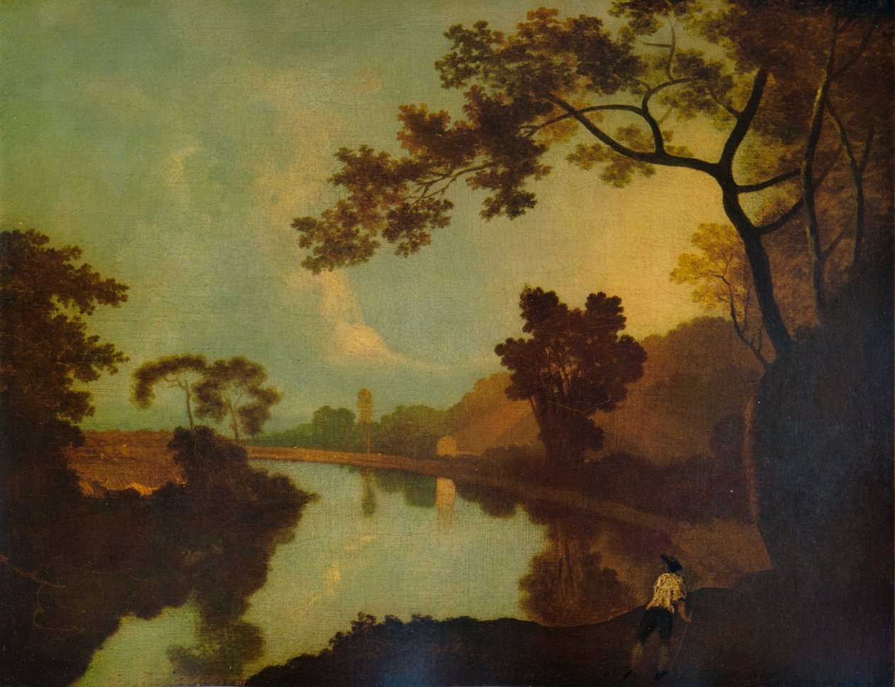 河景，岸边人物，c1779，1938年 作者 理查德·威尔逊