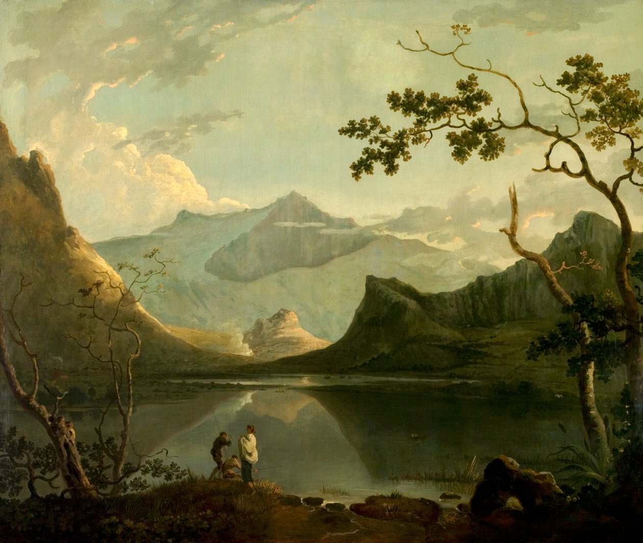 斯诺登，来自北威尔士 Llyn Nantlle，c.1765-67（布面油画） 作者 理查德·威尔逊