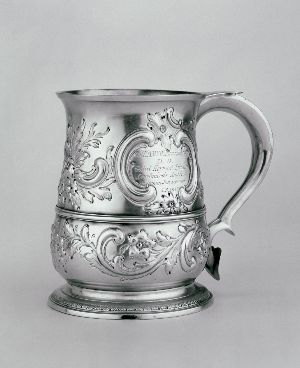处理过的马克杯，1740-41，追逐和雕刻c.1845（银色） 作者 理查德和库克，托马斯·格尼
