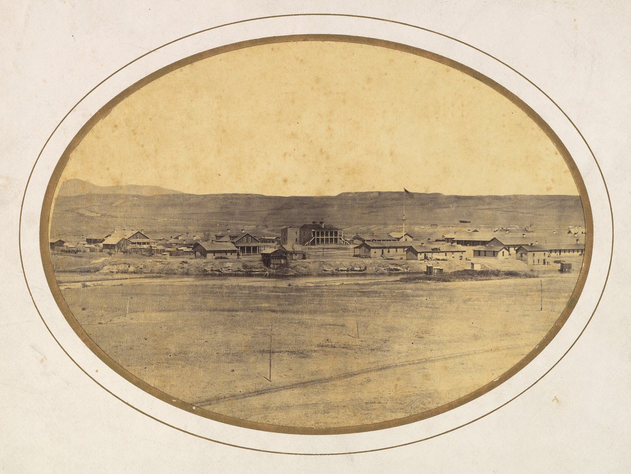 怀俄明州拉腊米堡，约1866年。 作者 里奇韦格洛弗