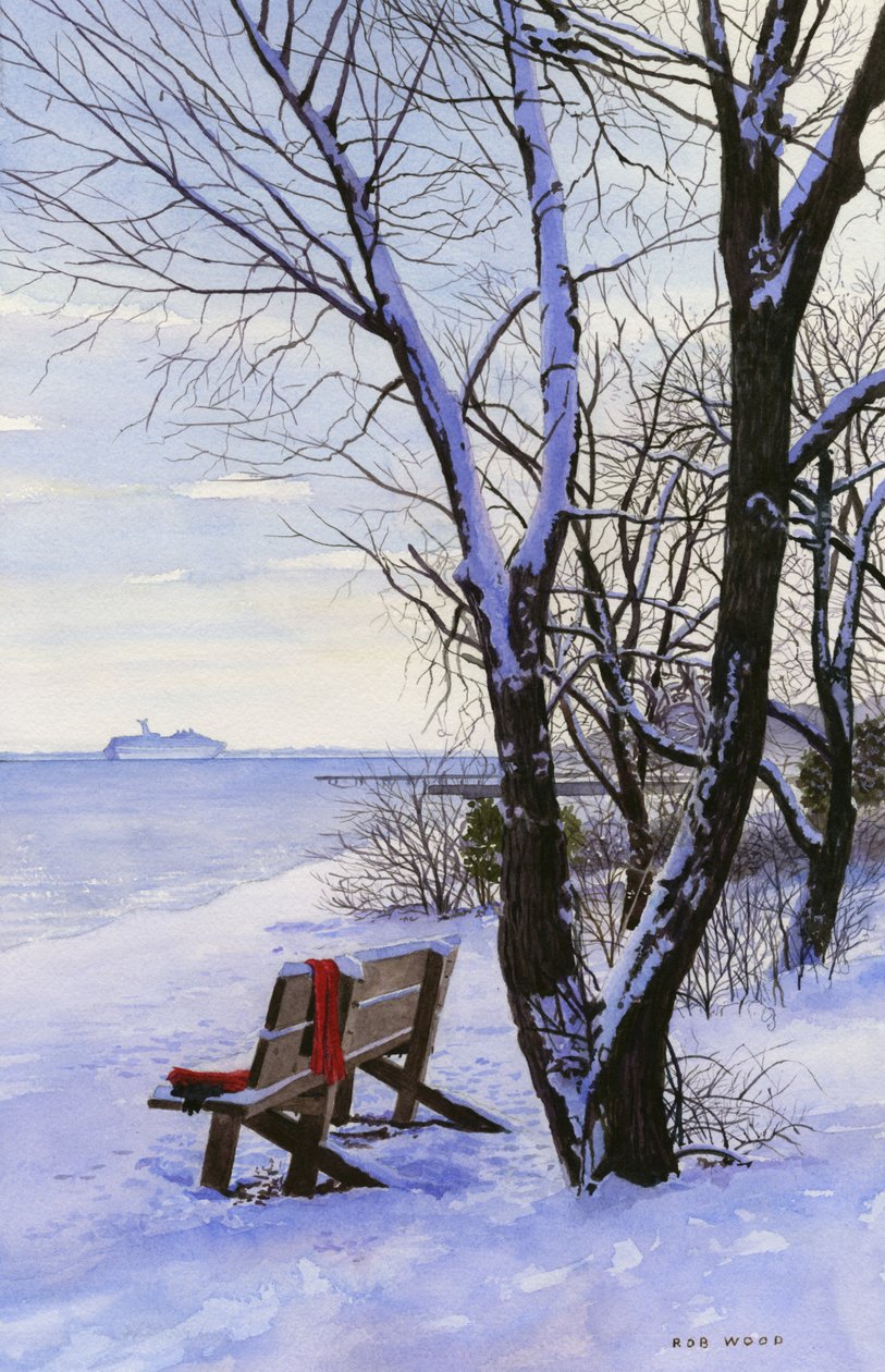 红毛衣 2》，2014 年（纸本水彩画） 作者 