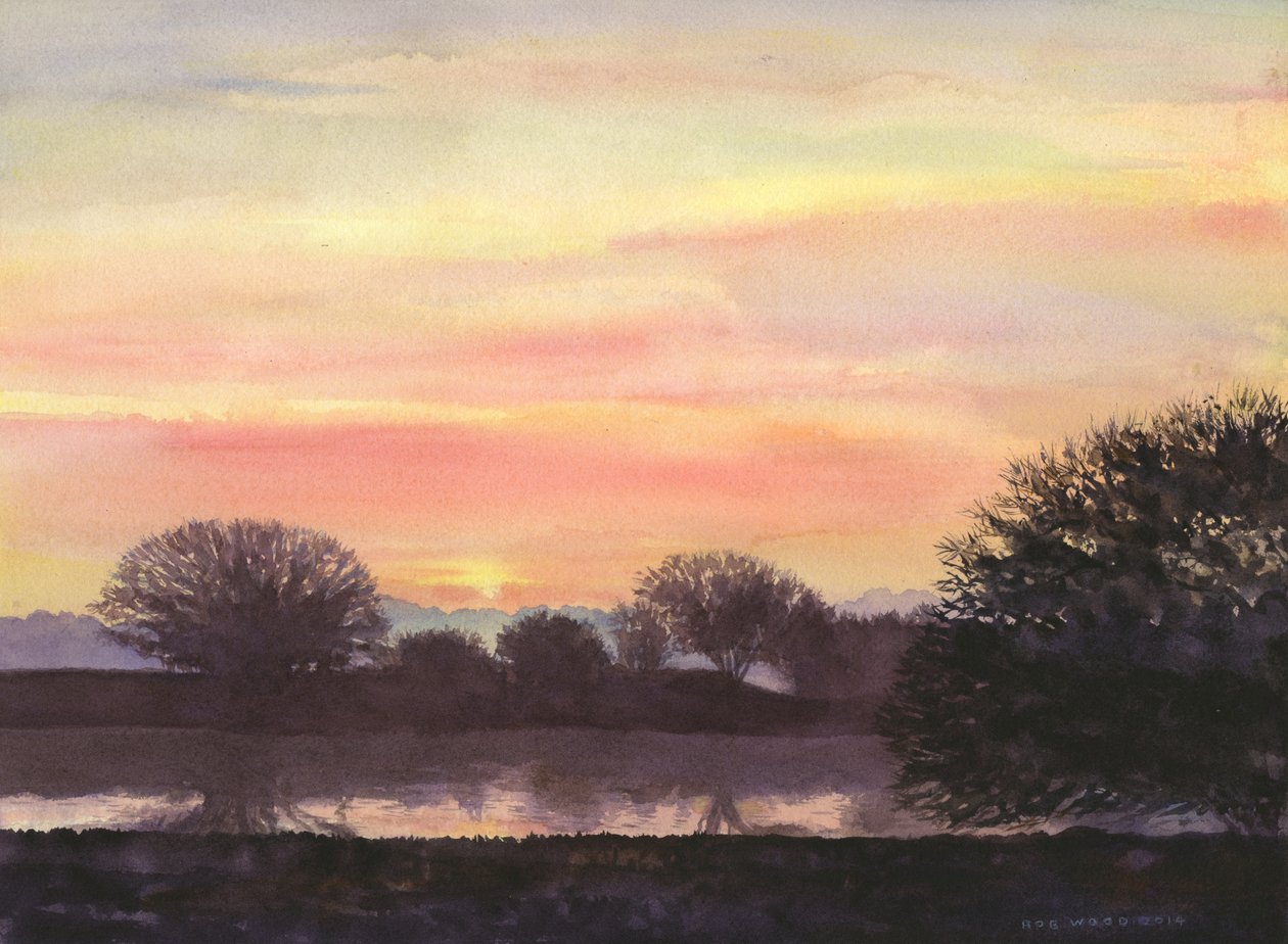 冬至，2014 年（纸上水彩） 作者 