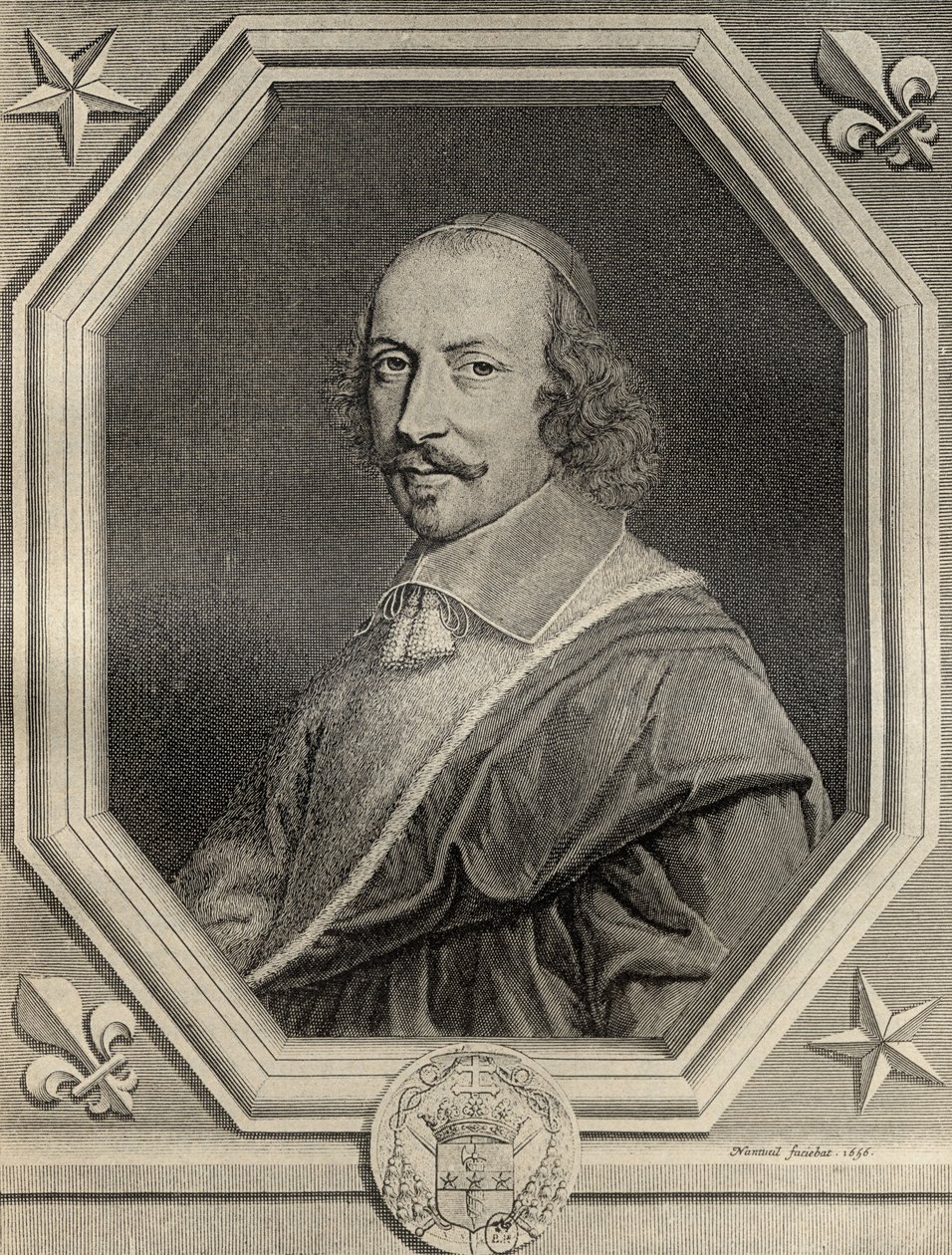 红衣主教Jules Mazarin，1656年，来自&39;Charles de Batz-Castelmore Count d&39;Artagnan回忆录&39;，1928年出版 作者 罗伯特·南特伊