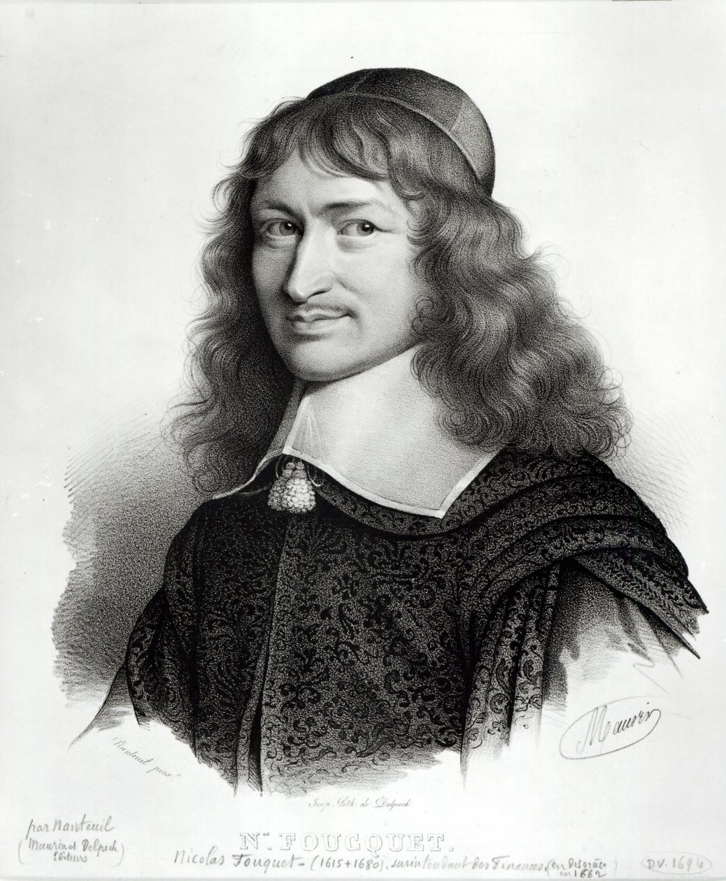 由Maurin雕刻的Nicolas Fouquet（1615-80）的肖像 作者 罗伯特·南特伊