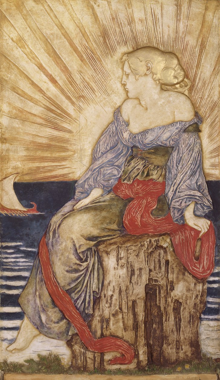 Ariadne（彩色石膏浮雕） 作者 罗伯特·安宁·贝尔