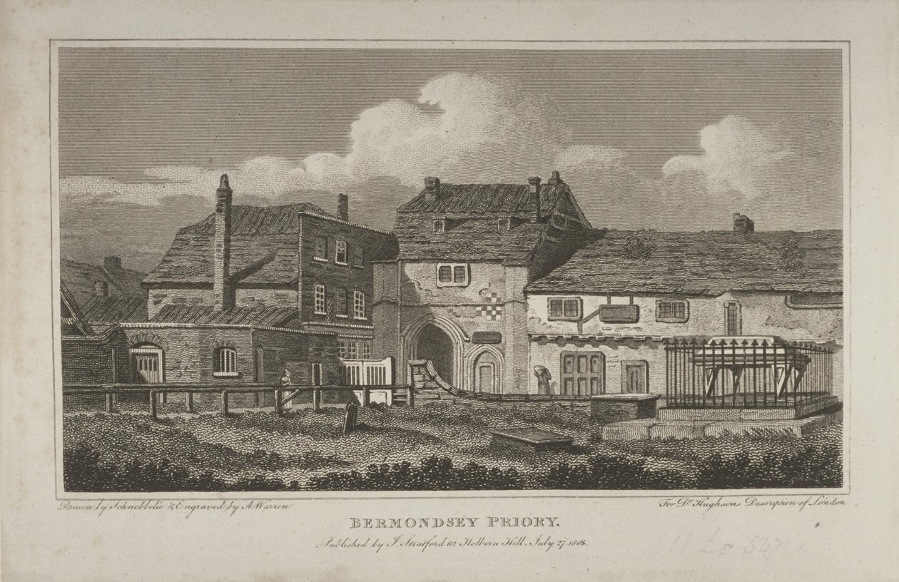 圣救世主修道院，Bermondsey，1805年的看法 作者 罗伯特·布莱默尔·施内伯贝利