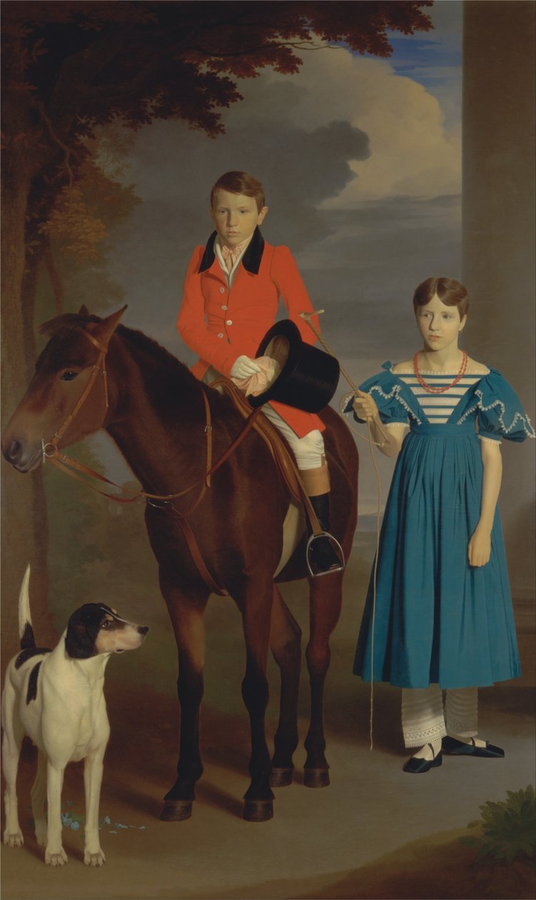 John Gubbins Newton和他的妹妹，Mary Newton 作者 罗伯特·伯纳德