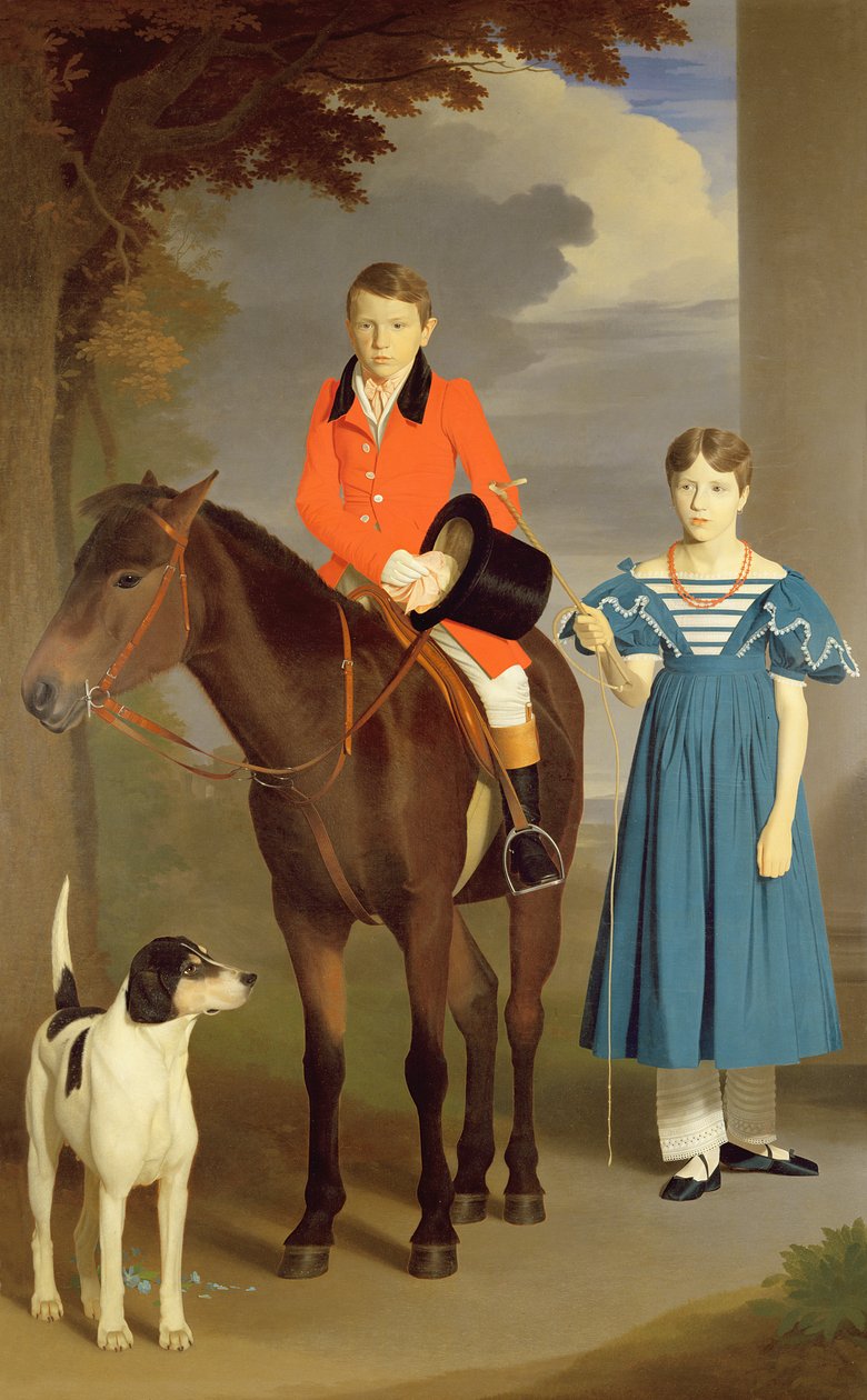 John Gubbins Newton和他的姐妹玛丽，1832-33 作者 罗伯特·伯纳德