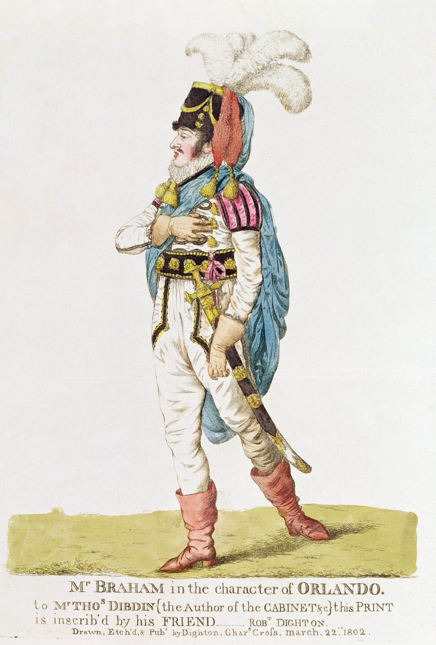 M.John Braham（1777-1856）1802年奥兰多的角色 作者 罗伯特·邓顿