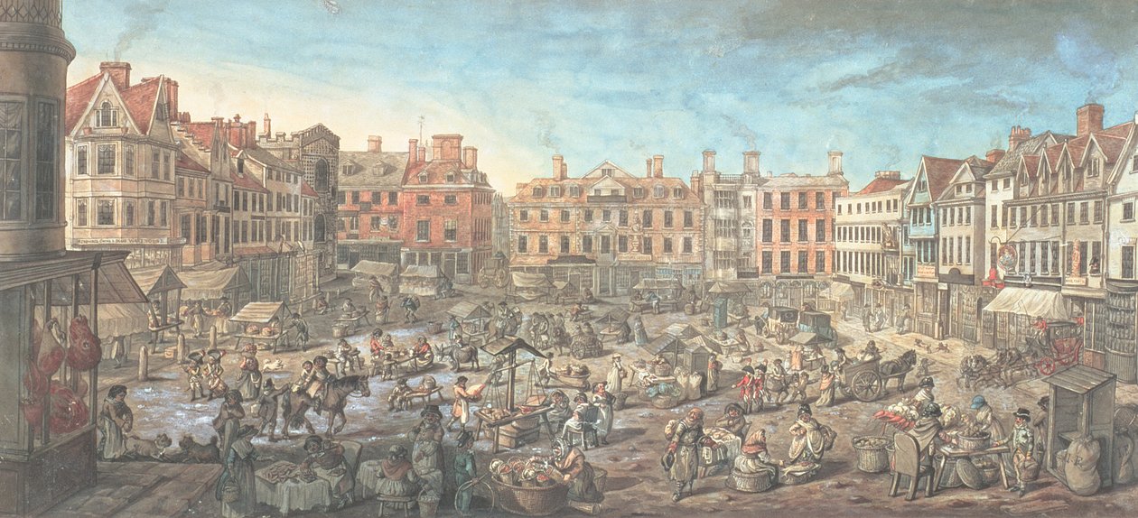 Norwich Market Place，1799 作者 罗伯特·邓顿
