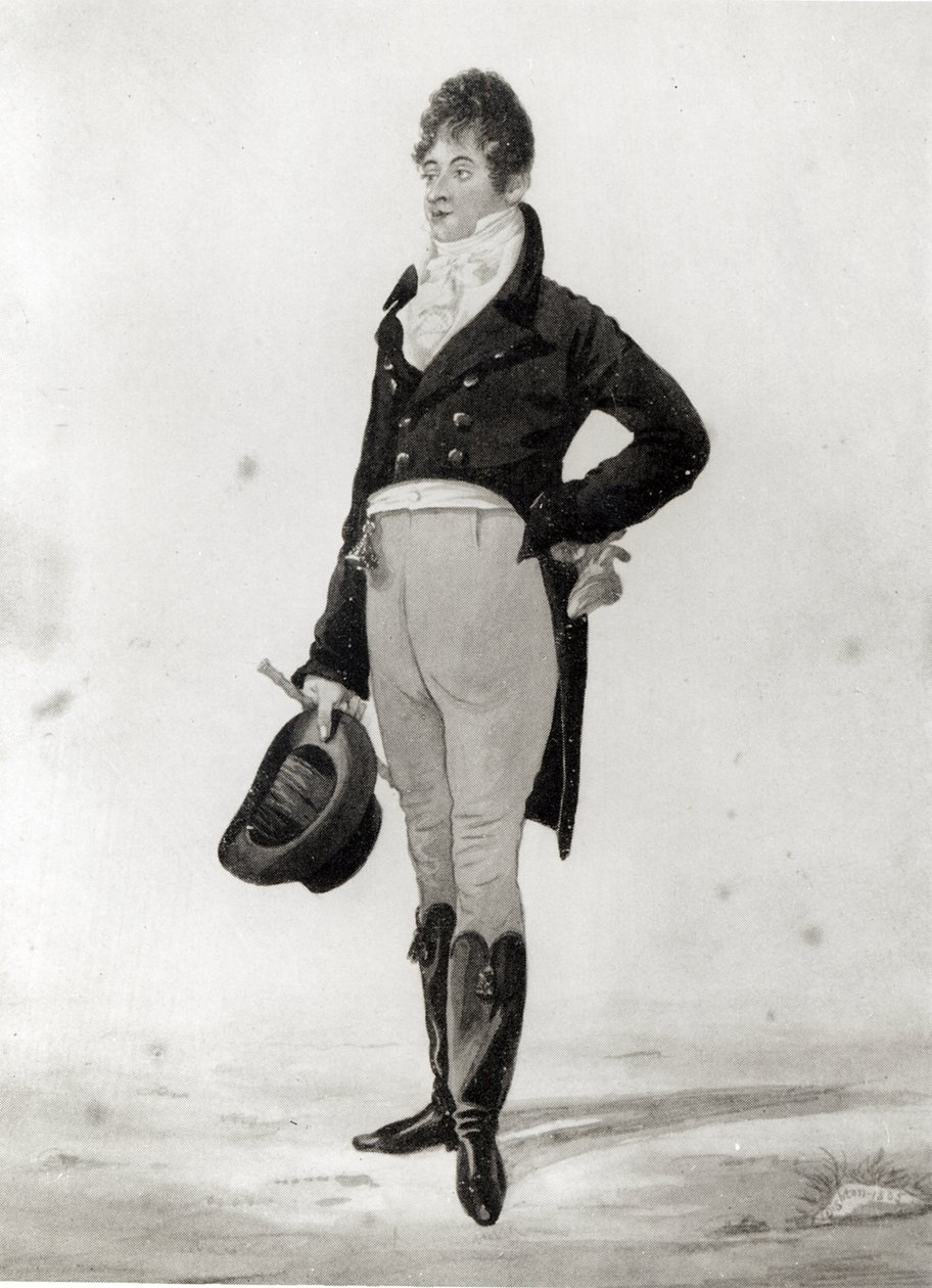 George&39;Beau&39;Brummell（1778-1849）1805的肖像（另见256514） 作者 罗伯特·邓顿