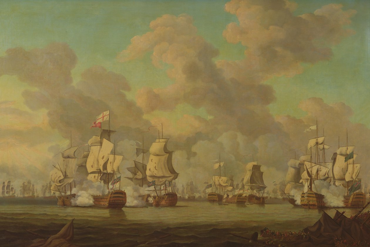 罗德尼斯勋爵在1782年战胜多米尼加的法国舰队 作者 罗伯特·多德