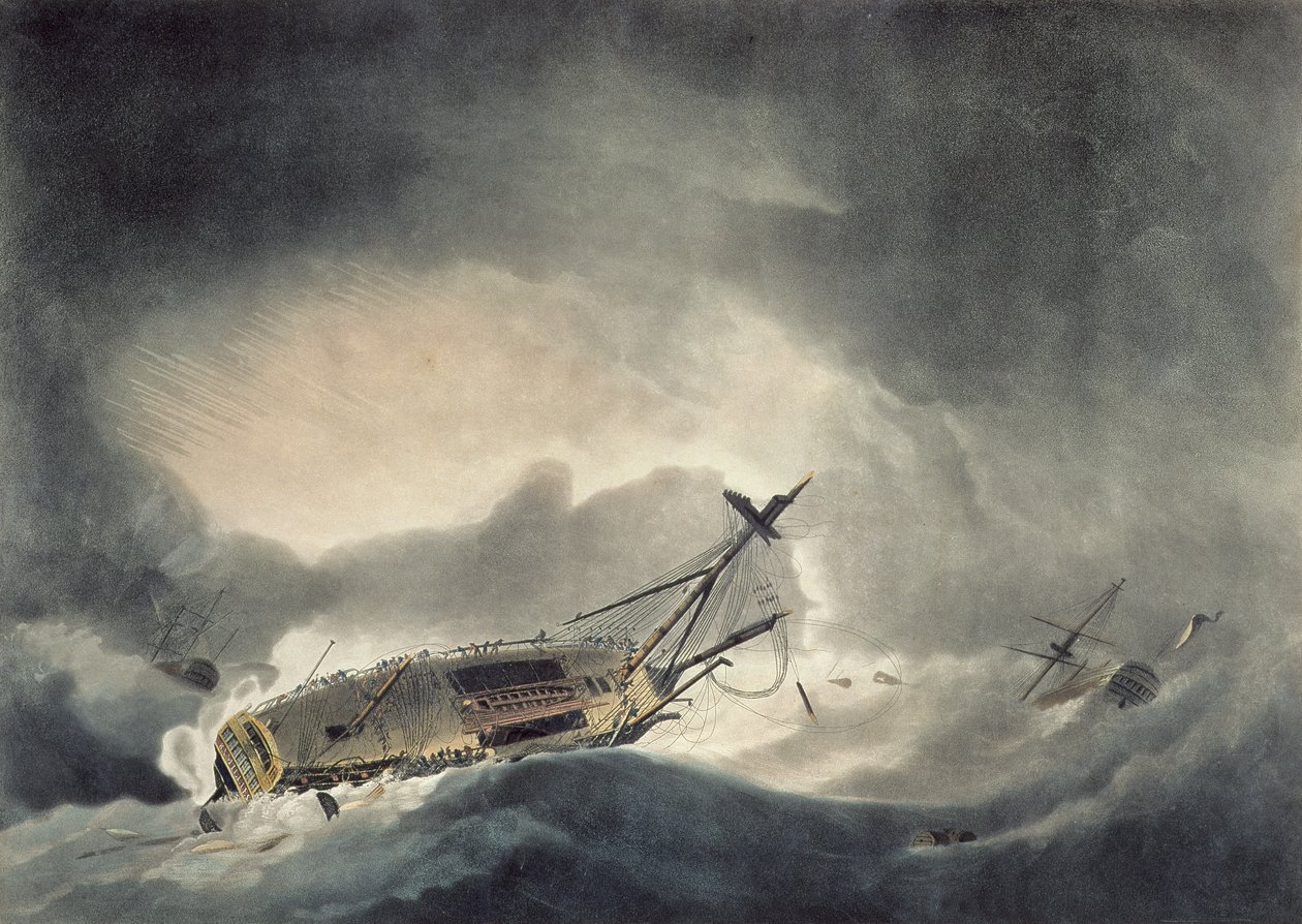 风暴增加，由弗朗西斯·尤克斯（1745-1812）镌刻于1795年（aquatint） 作者 罗伯特·多德