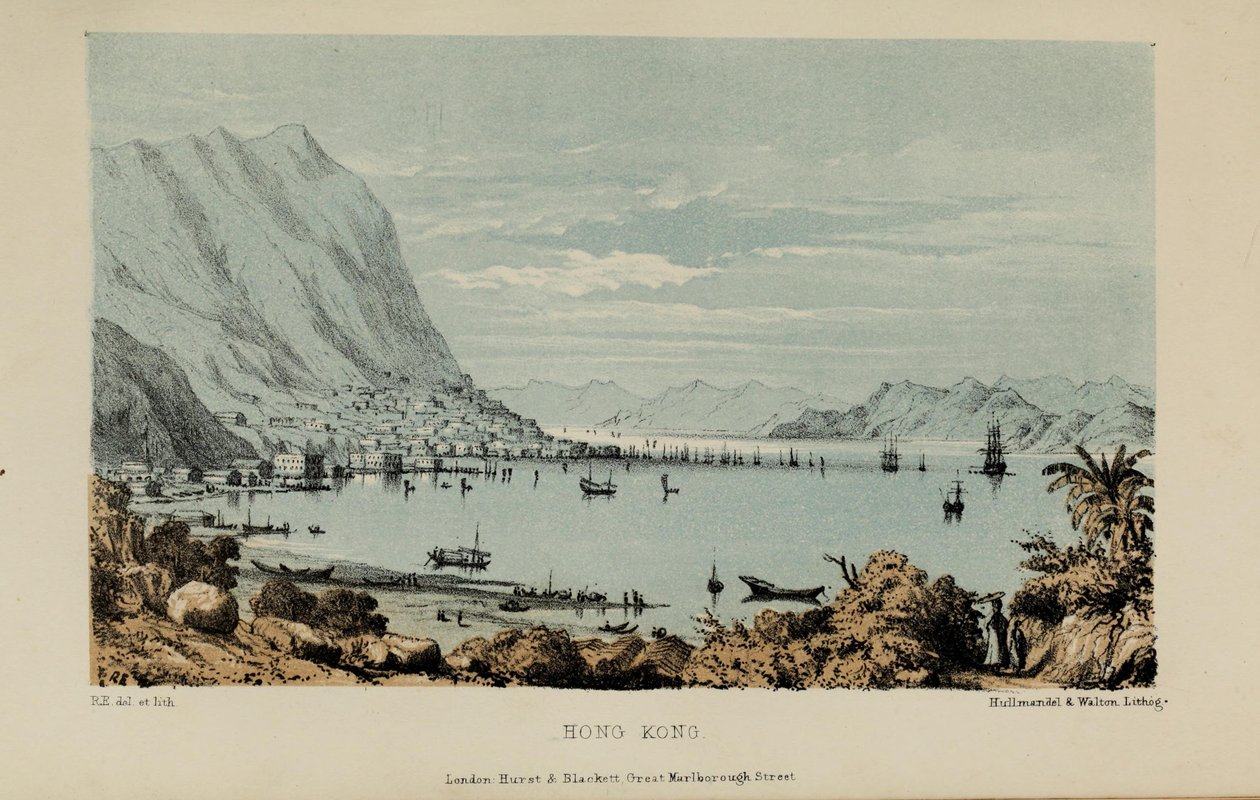 香港，罗伯特艾尔威斯（1819-1878）的水彩画，来自诺福克的富有英国年轻绅士 作者 罗伯特·艾尔维斯