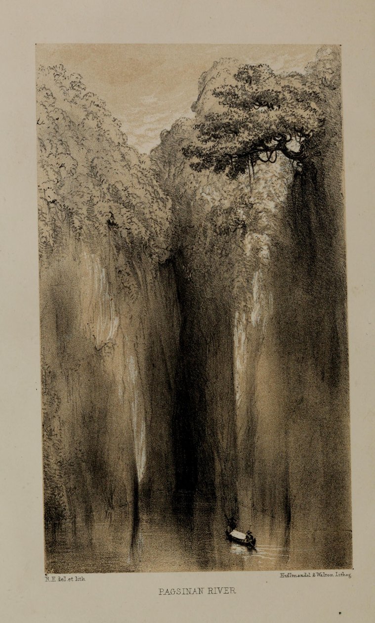 Pagsinan River，Robert Elwes（1819-1878）的水彩画，来自诺福克的富有的年轻英国绅士 作者 罗伯特·艾尔维斯