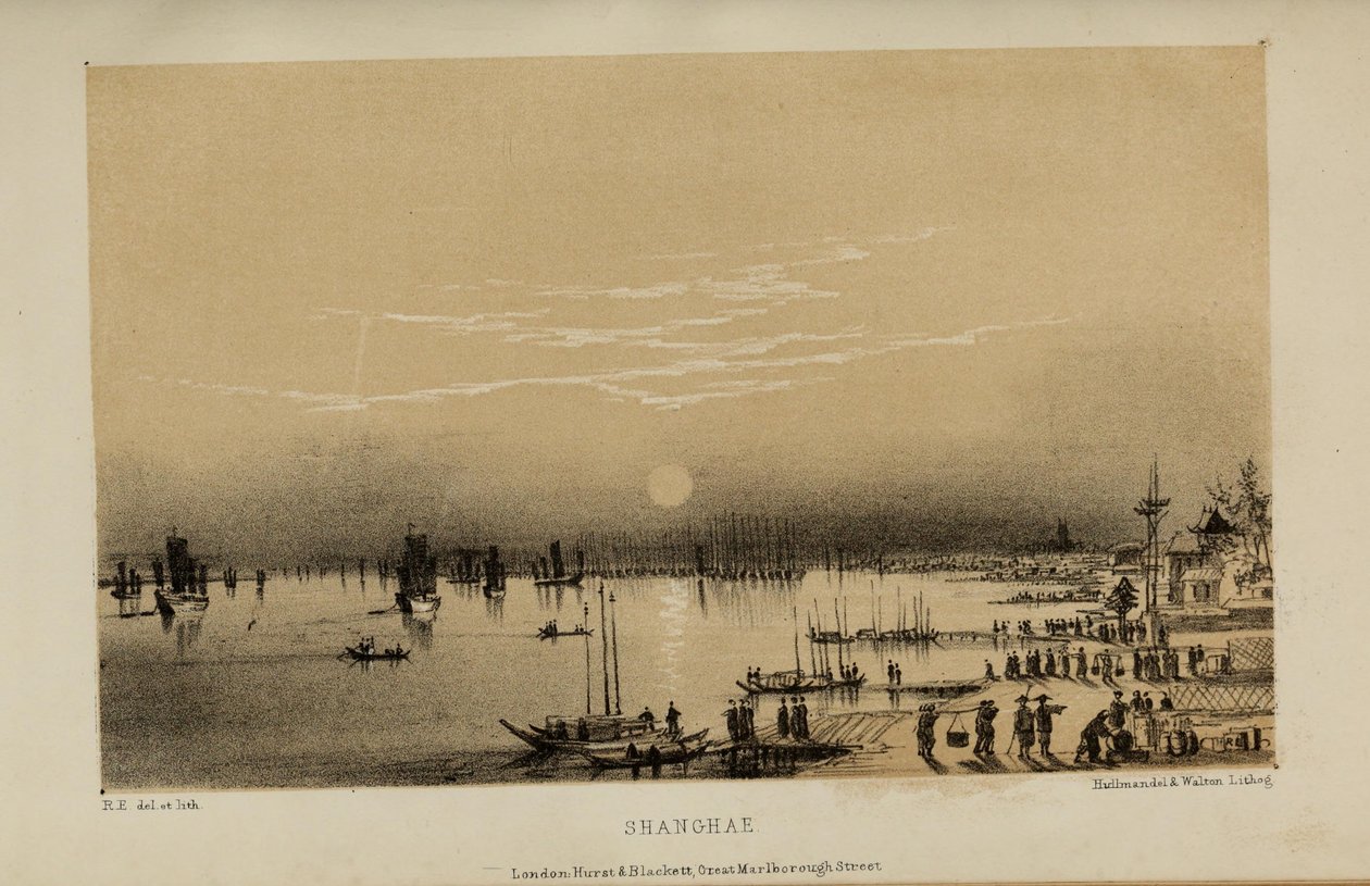 Shanghae，Robert Elwes（1819-1878）的水彩画，来自诺福克的富有英国年轻绅士 作者 罗伯特·艾尔维斯
