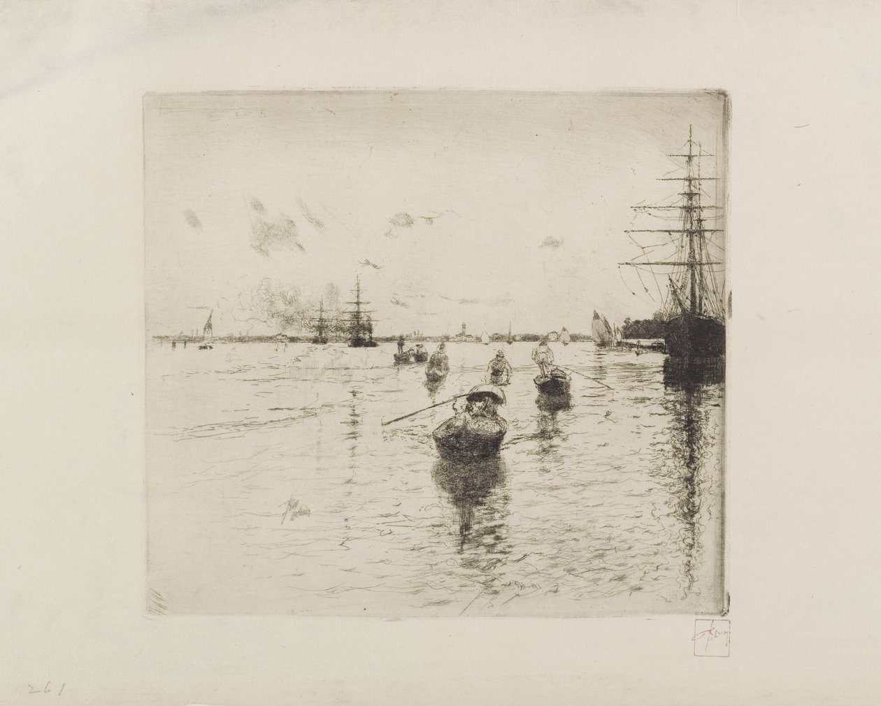 拉古纳与蒸汽船和贡多拉，1885年 作者 罗伯特·弗雷德里克·布鲁姆